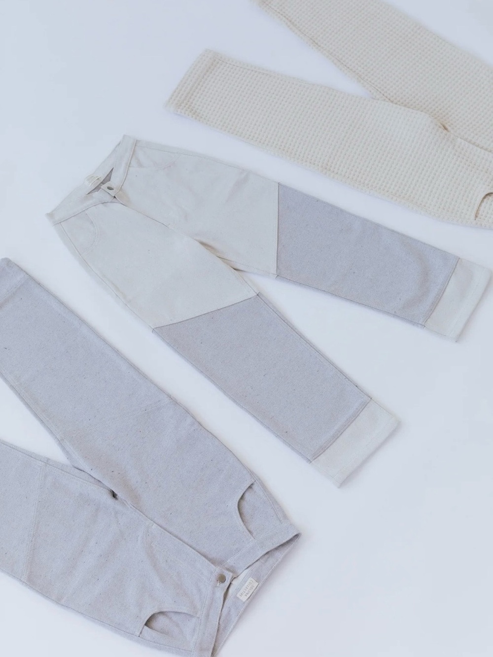 Soluna Collective Two Toned Upcycled Denim Pants Sz 10